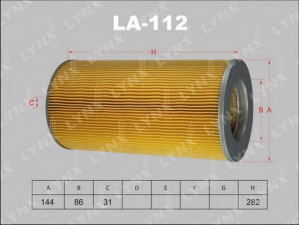 LYNXauto LA-112 oro filtras 
 Filtrai -> Oro filtras
AY120-TY071, 17801-67020, V9112-2015
