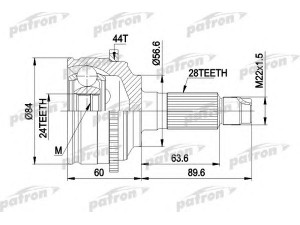 PATRON PCV3028 jungčių komplektas, kardaninis velenas 
 Ratų pavara -> Sujungimai/komplektas
GF0122510, GF0322610, GR0122510