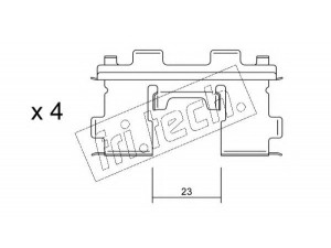 fri.tech. KIT.051 priedų komplektas, diskinių stabdžių trinkelės