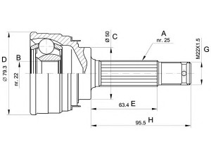 OPEN PARTS CVJ5043.10 jungčių komplektas, kardaninis velenas 
 Ratų pavara -> Sujungimai/komplektas
MB297343, MB297344, MB297347, MB297348