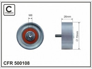 CAFFARO 500108 kreipiantysis skriemulys, V formos rumbuotas diržas 
 Diržinė pavara -> V formos rumbuotas diržas/komplektas -> Laisvasis/kreipiamasis skriemulys
6453.SQ, 500346226, 504106571