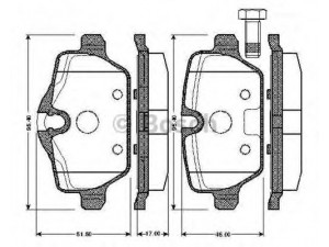 BOSCH 0 986 TB2 890 stabdžių trinkelių rinkinys, diskinis stabdys 
 Techninės priežiūros dalys -> Papildomas remontas
34 21 6 767 145, 34 21 6 767 146