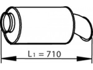 DINEX 81718 galinis duslintuvas 
 Išmetimo sistema -> Duslintuvas
3183953, 7420564105