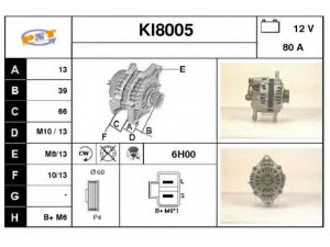 SNRA KI8005 kintamosios srovės generatorius 
 Elektros įranga -> Kint. sr. generatorius/dalys -> Kintamosios srovės generatorius
OK30C18300, OK30D18300