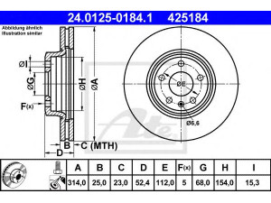 ATE 24.0125-0184.1 stabdžių diskas 
 Dviratė transporto priemonės -> Stabdžių sistema -> Stabdžių diskai / priedai
8K0 615 301