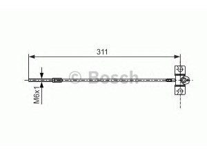 BOSCH 1 987 477 658 trosas, stovėjimo stabdys 
 Stabdžių sistema -> Valdymo svirtys/trosai
82488247, 82488247, 60813842