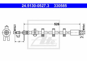 ATE 24.5130-0527.3 stabdžių žarnelė 
 Stabdžių sistema -> Stabdžių žarnelės
4806 79