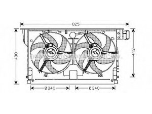 AVA QUALITY COOLING PE7519 ventiliatorius, radiatoriaus 
 Aušinimo sistema -> Oro aušinimas
1308L0