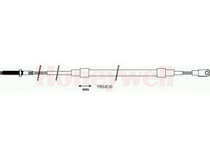 BENDIX 432635B trosas, stovėjimo stabdys 
 Stabdžių sistema -> Valdymo svirtys/trosai
34401156326, 34411156326