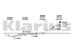 KLARIUS 570218E išmetimo sistema 
 Išmetimo sistema -> Išmetimo sistema, visa