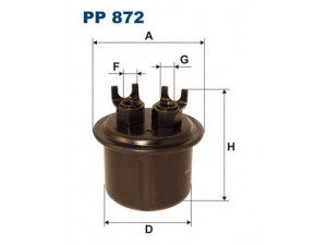 FILTRON PP872 kuro filtras 
 Techninės priežiūros dalys -> Papildomas remontas
16010SH3932, 16900SH3A30, 16900SH3A31