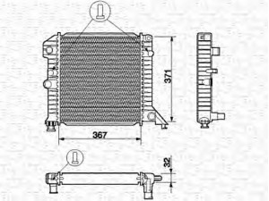 MAGNETI MARELLI 350213662000 radiatorius, variklio aušinimas 
 Aušinimo sistema -> Radiatorius/alyvos aušintuvas -> Radiatorius/dalys
34467100, 410658, 446869, 454075