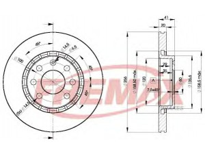 FREMAX BD-9046 stabdžių diskas 
 Stabdžių sistema -> Diskinis stabdys -> Stabdžių diskas
569046, 569055, 90421727