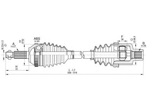 OPEN PARTS DRS6324.00 kardaninis velenas 
 Ratų pavara -> Kardaninis velenas
1023209, 5029036, 7024789, 93BG3B436AAD