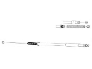 KAWE CT02174 trosas, stovėjimo stabdys 
 Stabdžių sistema -> Valdymo svirtys/trosai
4745N7