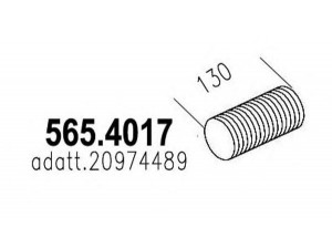 ASSO 565.4017 lanksti žarna, išmetimo sistema 
 Išmetimo sistema -> Išmetimo vamzdžiai
20974489, 7420974489, 20974489