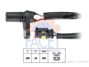 FACET 9.0231 RPM jutiklis, automatinė transmisija 
 Transmisija -> Automatinė pavarų dėžė -> Jutiklis
12 38 406, 90 348 930, 90348930