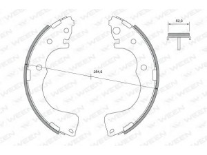 WEEN 152-2346 stabdžių trinkelių komplektas 
 Techninės priežiūros dalys -> Papildomas remontas
LB404439Z, LCY22438ZA, LCY22638ZB