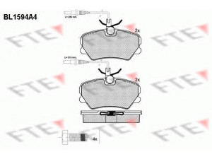 FTE BL1594A4 stabdžių trinkelių rinkinys, diskinis stabdys 
 Techninės priežiūros dalys -> Papildomas remontas
425107, 95666894, 425107, 95666894