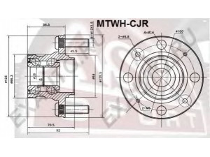 ASVA MTWH-CJR rato stebulė 
 Ašies montavimas/vairavimo mechanizmas/ratai -> Rato stebulė/montavimas -> Rato stebulė
MB911498, MR223284
