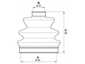 OPEN PARTS SJK7098.00 gofruotoji membrana, kardaninis velenas 
 Ratų pavara -> Gofruotoji membrana
6Q0498203