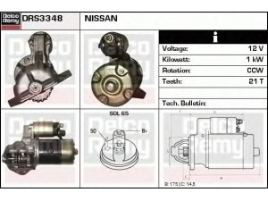 DELCO REMY DRS3348 starteris 
 Elektros įranga -> Starterio sistema -> Starteris
M2T23685, 23300-M8111