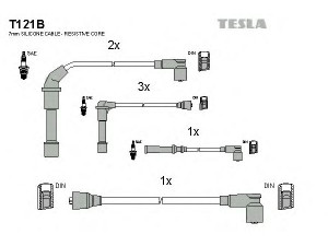 TESLA T121B uždegimo laido komplektas 
 Kibirkšties / kaitinamasis uždegimas -> Uždegimo laidai/jungtys
22450-12G25