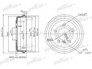 PATRON PDR1095 stabdžių būgnas 
 Stabdžių sistema -> Būgninis stabdys -> Stabdžių būgnas
6014235101