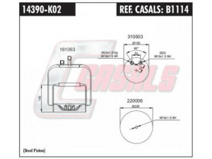 CASALS B1114 dėklas, pneumatinė pakaba 
 Pakaba -> Pneumatinė pakaba
MLF7109, A9423202921, A9423205021
