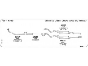 SIGAM VW191 išmetimo sistema 
 Išmetimo sistema -> Išmetimo sistema, visa