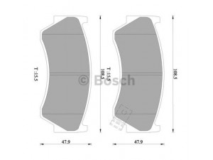 BOSCH 0 986 505 966 stabdžių trinkelių rinkinys, diskinis stabdys 
 Techninės priežiūros dalys -> Papildomas remontas
1N04-33-28Z, 1N06-33-28Z, 1V353328Z