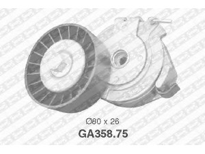 SNR GA358.75 įtempiklio skriemulys, V formos rumbuotas diržas 
 Diržinė pavara -> V formos rumbuotas diržas/komplektas -> Įtempiklio skriemulys
0055190053, 55190053, 60624147