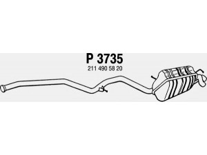 FENNO P3735 galinis duslintuvas 
 Išmetimo sistema -> Duslintuvas
2114905820, 2114908721