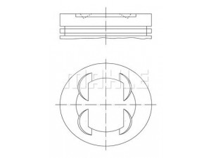 MAHLE ORIGINAL 083 01 00 stūmoklis 
 Variklis -> Cilindrai/stūmokliai
11 25 1 404 821, 11 25 1 405 264