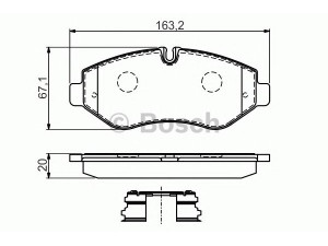 BOSCH 0 986 494 582 stabdžių trinkelių rinkinys, diskinis stabdys 
 Techninės priežiūros dalys -> Papildomas remontas
42555881, 42561355