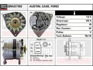 DELCO REMY DRA0790 kintamosios srovės generatorius 
 Elektros įranga -> Kint. sr. generatorius/dalys -> Kintamosios srovės generatorius
50 070 75, 54022803, 60 563 25