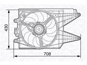 MAGNETI MARELLI 069422469010 ventiliatorius, radiatoriaus 
 Aušinimo sistema -> Oro aušinimas
51819062