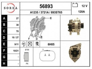 EAI 56893 kintamosios srovės generatorius
7700430182, 7701499972