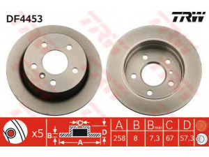 TRW DF4453 stabdžių diskas 
 Stabdžių sistema -> Diskinis stabdys -> Stabdžių diskas
1694230312, 1694230912, A1694230312