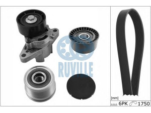 RUVILLE 5560680 V formos rumbuotas diržas, komplektas 
 Diržinė pavara -> Dirželio skriemulys