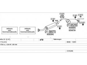 MTS C010248008932 išmetimo sistema 
 Išmetimo sistema -> Išmetimo sistema, visa
