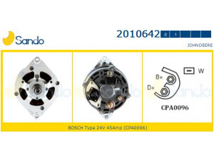 SANDO 2010642.1 kintamosios srovės generatorius
P941518P, P941542, PO9415420, Q941542