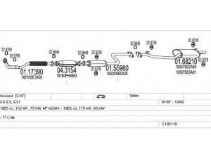 MTS C120119008618 išmetimo sistema 
 Išmetimo sistema -> Išmetimo sistema, visa