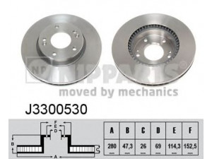 NIPPARTS J3300530 stabdžių diskas 
 Dviratė transporto priemonės -> Stabdžių sistema -> Stabdžių diskai / priedai
51712-2C000, 51712-2E300, 51712-1D100