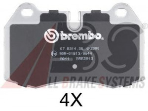 A.B.S. 36958S stabdžių trinkelių rinkinys, diskinis stabdys 
 Techninės priežiūros dalys -> Papildomas remontas
34 11 1 163 921, 34 11 1 163 922
