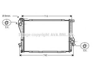 AVA QUALITY COOLING BW2235 radiatorius, variklio aušinimas 
 Aušinimo sistema -> Radiatorius/alyvos aušintuvas -> Radiatorius/dalys
1436062, 17111436062