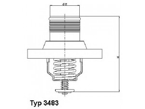WAHLER 3483.89D termostatas, aušinimo skystis 
 Aušinimo sistema -> Termostatas/tarpiklis -> Thermostat
1338 A0, 96 300 666 80, 96 300 666 80