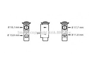 AVA QUALITY COOLING BW1238 išsiplėtimo vožtuvas, oro kondicionavimas 
 Oro kondicionavimas -> Vožtuvai
64116921051, 64116964286, 64119138032