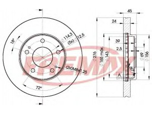 FREMAX BD-9818 stabdžių diskas