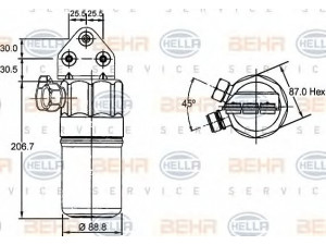 HELLA 8FT 351 197-321 džiovintuvas, oro kondicionierius 
 Oro kondicionavimas -> Džiovintuvas
4B0 820 193 A